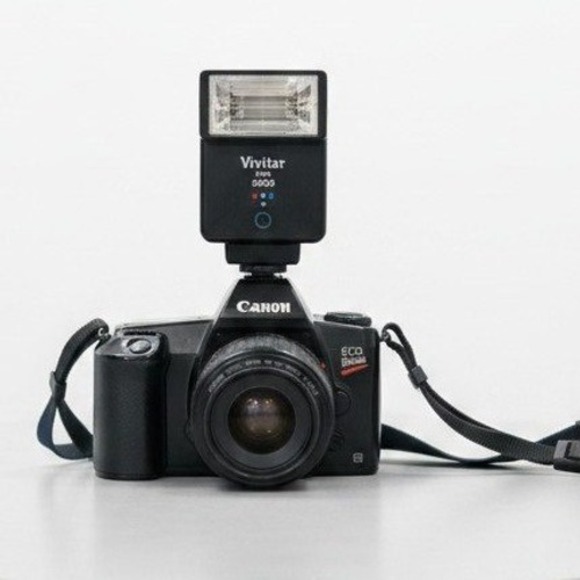 Canon Other - Canon EOS‎ Rebel II 35mm SLR Film Camera, EF 35-80mm Lens, Vivitar 2600 Flash
